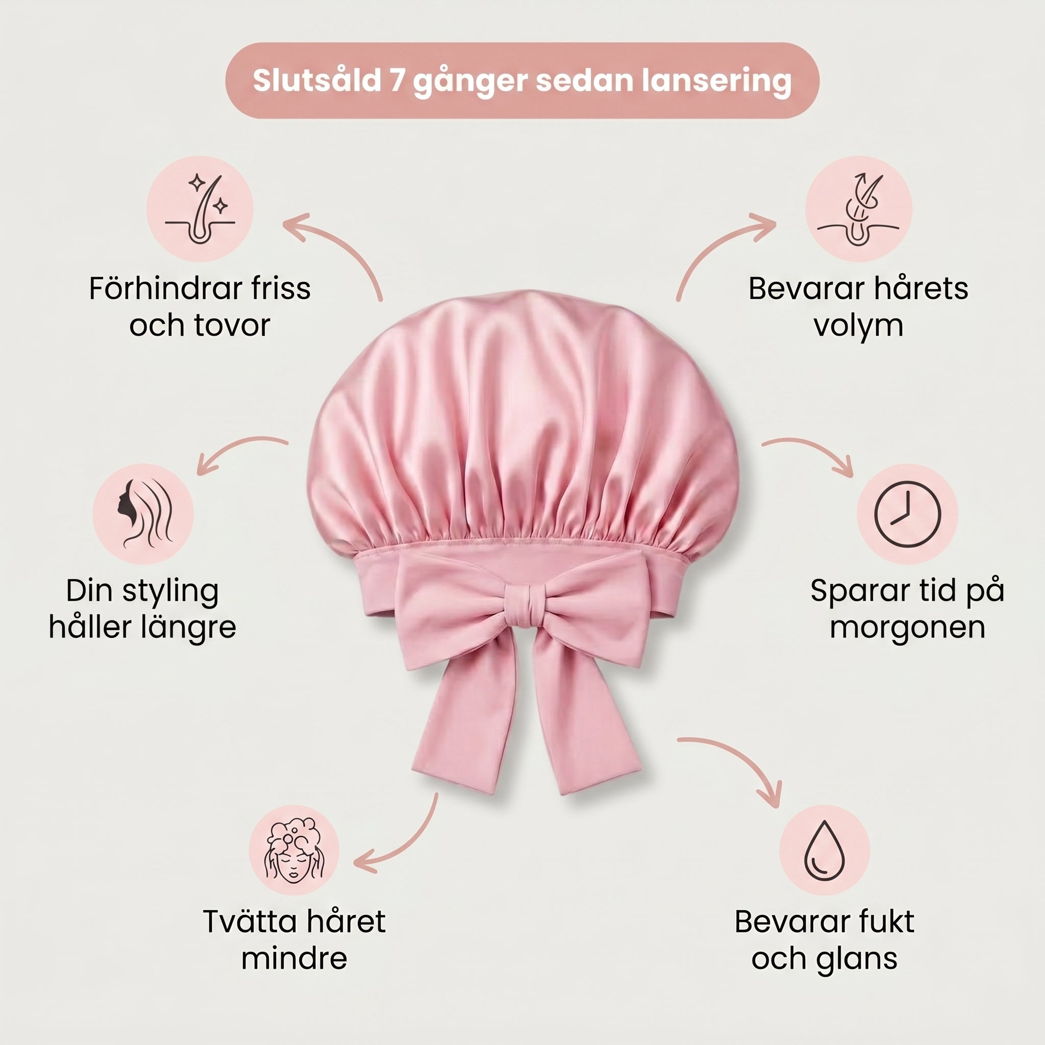 Lunas sidenbonnet - för långvarigt fräscht hår i OEKO-TEX® siden